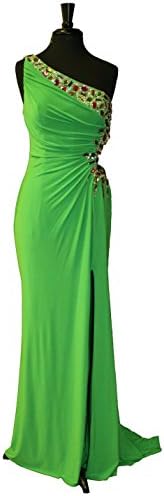 Alyce Paris 6094 One Shoulder Sexy Homecoming Dress, Green, 8