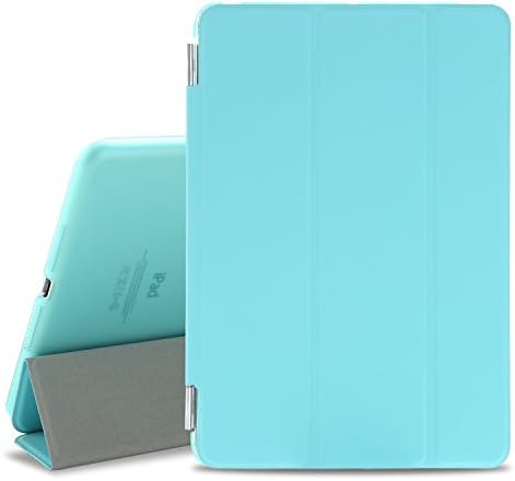 BESDATA Ultra Thin Magnetic Smart Cover with Translucent Back Case for Apple iPad Mini - Light Blue
