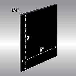 Expanded PVC Sheet 5" x 7" inches Black Printable