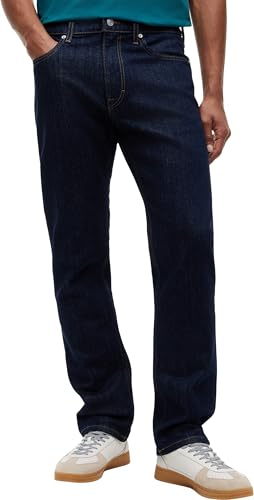 Tommy Jeans Vaqueros Hombre Ryan Slim Straight Fit, Azul (Denim Dark), 34W/36L