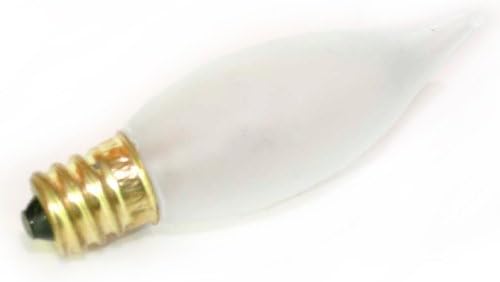 Petite Chandelier Light Bulb 25W 130V Frosted E12 Candelabra Base (12/pack)