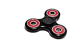 Spinfinity Advanced Hand Spinner w/ Hybrid Ceramic Bearing (not 3D printed) - Good for Concentration, Stress Relief, ADHD, Autism, Anxiety, and Fidgeting! - (Black & Red, Advanced Cap)