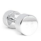 CAP Barbell Chrome Dumbbell with Contoured Handle, 35-Pound