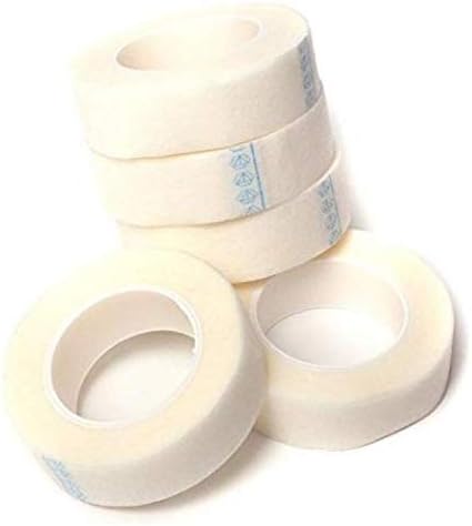 Genven 5 Rolls Eyelash Tape Medical Tape Eyelash Extension Supply Micropore Paper