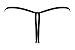 BODYZONE UN016-BK Crotchless Chain Thong, Horizontal Chain Front, Black Plus Size