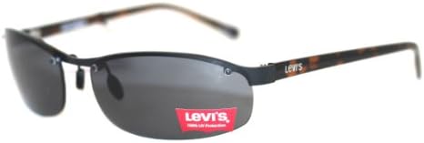 Levi Shiny Black Mens Metal Rimless Rectangle , LS 109 N 1