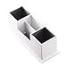 UnionBasic Desk Organizer, Desktop Caddy Leather Multi-compartment Pen Holder Office Stationer Organizer, White