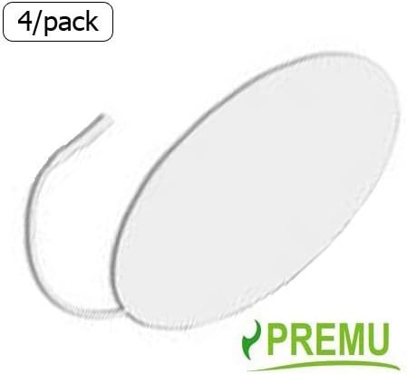 2 Packs of 4 (8 Total) Electrode Pads 2" x 4" Oval, White Foam, with Premium Tyco Gel