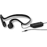 LQZM Wired Bone Conduction Headphones, Open Ear Sports Headphone, with IP8 Waterproof Sweatproof and Noise Reduction Microphone, for Running, Sports, Fitness