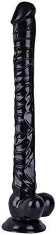Yunly 15.75 Inch Big Dilo Flexible Peenis with Textured Shaft and Strong Suction Cup Six Toys