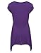 Meaneor Women's Summer Tunic Short Sleeve Casual Loose Blouse Top Purple XXL