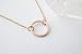 Honeycat Mini Karma Open Circle Orbit Necklace in 18k Rose Gold Plate | Minimalist, Delicate Jewelry (Rose Gold)