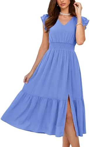 Ramy Brook Women's Audrey Sleeveless Midi Dress, Misty Blue, Small at  Amazon Women's Clothing store