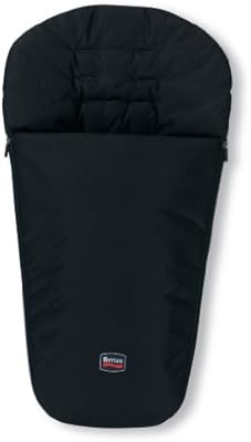 black stroller with footmuff