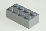200x Lego Medium Stone Grey (Light Grey) 2x4 Bricks Super Pack