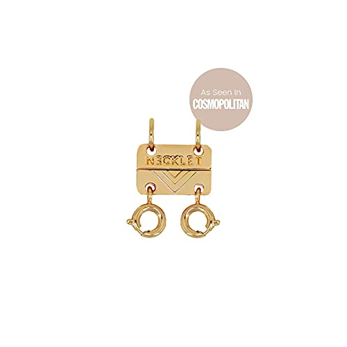 Necklet Double Necklace Layering Clasp, Gold Pricepulse