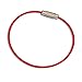 MantaRing - Cable Key Ring with Screw Lock - Strong, Flexible, Waterproof. One Ring for Keys and So Much More (Red)