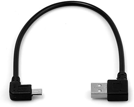 KRS – USB 2.0 Type A Right Angle Male Extension Short USB Sync Short Cable Data Cable Charging Cable USB for Samsung Galaxy S2 S3 S3 Mini S4 S5 S6 S7 20 cm USB Extension Rechts Micro USB
