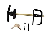 Shed T-handle Lock Set Black 6 1/2