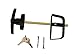Shed T-handle Lock Set Black 6 1/2