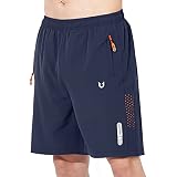 NORTHYARD Men's Athletic Running Shorts - Quick Dry, Lightweight, 3 Zipper Pockets, UPF 50+, Navy Large - View #13