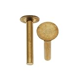 Metal Elements Solid Brass 1/4 Inch Nail Head Rivets 1.3mm Diameter (100)