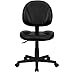 Flash Furniture Ronald Mid-Back Black LeatherSoft Swivel Ergonomic Task Office Chair with Back Depth Adjustment