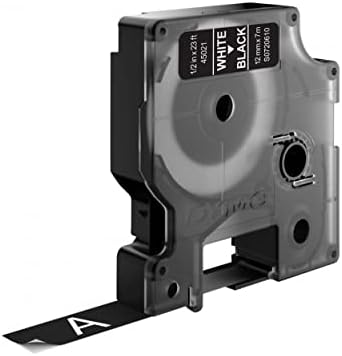 D1 etichette originali | stampa bianca su nero | 12 mm x 7 m | etichette autoadesive per etichettatrice LabelManager | 1 Pezzo