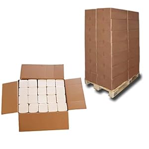 Pallet vouwhanddoeken 2-laags, wegwerppapieren handdoeken met 3200 vellen, handdoekpapier ca. 25 x 21 cm, zacht, hoogwit