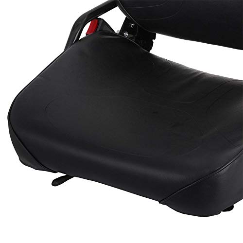 SHZOND Universal Forklift Seat Komatsu Style Forklift Suspension Seat with Retractable Seat Belt Excavator Seat (Black)