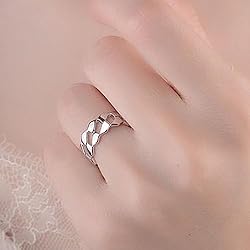 Handmade Hammered Wide Silver Ring for Women Boho