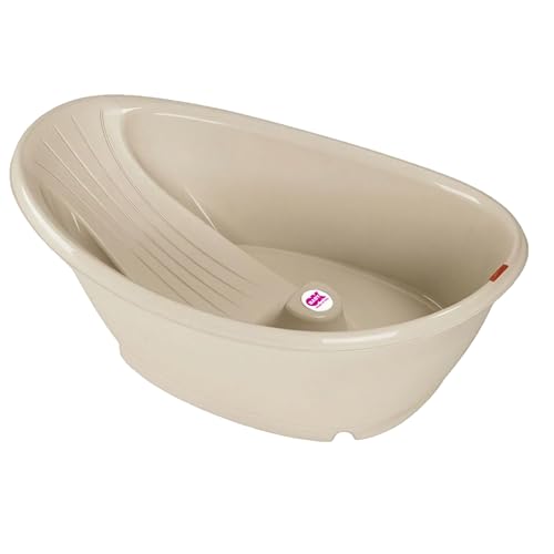OKBABY Bella - Comfortable Baby Bath Tub for Babies 0-12 Months - Beige