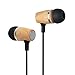 Francois et Mimi Elite Genuine 3.5mm Wood in-Ear Noise-isolating Earbuds Headphones with Mic, Retail Packaging!