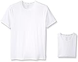 Calvin Klein Men's 2-Pack Modern Cotton Sretch Crew T-Shirt, White, Medium