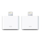 2 Pack 30-Pins to 8-Pins Lightning Charging Sync Adapter Converter (MD823AM/A) for Apple iPhone 5 5C 5S SE 6 6S 6 Plus 6S Plus 7 7 Plus 8 Plus X iPod Nano Touch iPad iPad Mini iPad Pro 9.7, 10.5 12.2