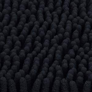 Secura Housewares Soft Microfiber Bathroom Rugs, 20 x 32 Inches Non Slip Bath Mat for Door, Bathroom & Kitchen with Water Absorbent, Machine Washable (Black)