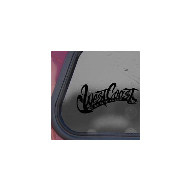 West Coast Customs Black Sticker Decal Wide Giant Die cut Black Sticker