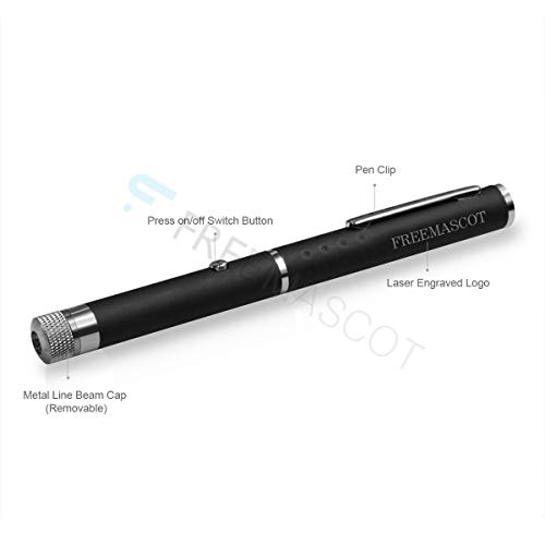 FreeMascot Green/Red Light Line Beam Presenter Pen (Black) (Green)
