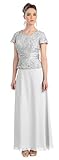 Mother of the Bride Formal Evening Dress #571 (4XL, Silver)