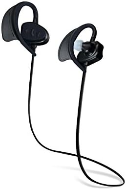 Liwithpro Bluetooth V4.0 Stereo Sport Waterproof IPX8 Headset, Wireless Earbuds for Gym, Swimming, Running, with Noise Reduction, Built-in Mic, 7 Hours Battery, Black