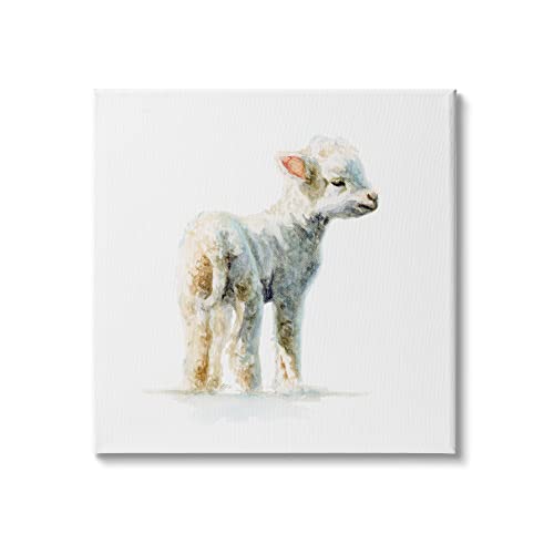 Stupell Industries Shaggy Lamb Watercolor Painting Children's Nursery Animal, D…
