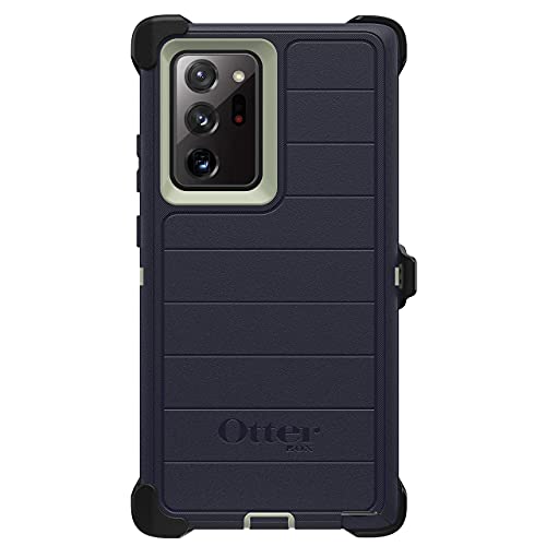 OtterBox Defender Screenless Series Rugged Case & Belt Clip Holster for Galaxy Note 20 Ultra 5G (ONLY) Retail Packaging - Varsity Blues - with Microbial Defense