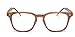 J&L Glasses Vintage Classic Full Frame Wood Grain Unisex Glasses Frame (Wooden, Clear)