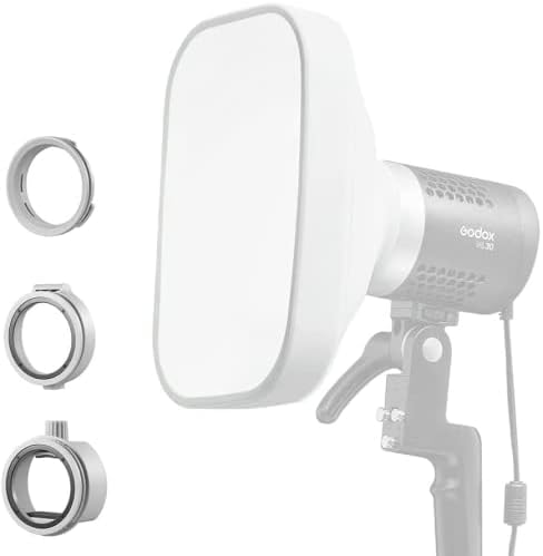 Godox ML-CS1625 Soft Tent Kit with 3 Adapters,Compatible with Godox V1Pro, AD200Pro II, AD100Pro, AD300Pro, AD400Pro, V860III V850III TT685II ML30, ML30Bi, ML100Bi, ML60Bi, ML60IIBi etc