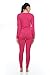 Thermajane Long Johns Thermal Underwear for Women Fleece Lined Base Layer Pajama Set Cold Weather (Large, Pink)
