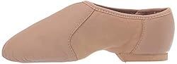 Bloch Girl's Neo-Flex Slip On Jazz Shoe, Tan, 11