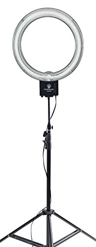 Diva Ring Light Nova 18" Fluorescent High Power Brightness Photo/Video Ring Light w/ 6' Light Stand for Video, Photo, YouTube, Stream, Beauty