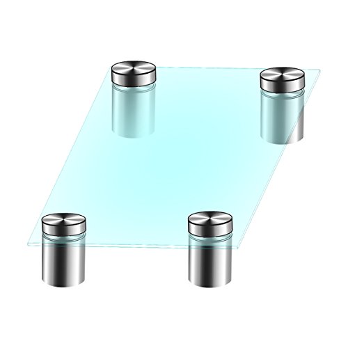 image for Lantee 20 Pcs Stainless Steel Glass Sign Standoff Mounts Hardware Scre