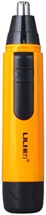 YANWIN Ear &amp; Nose Trimmer with Vacuum Cleaning System, Men's, Wet/Dry, Battery-Operated (Yellow)