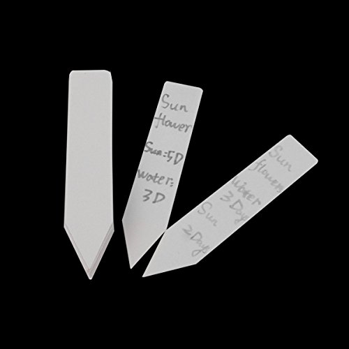 vivian 4" White Plastic Plant Seed Label Pot Marker Nursery Garden Stake Tags 10cmx2cm Set of 100pcs